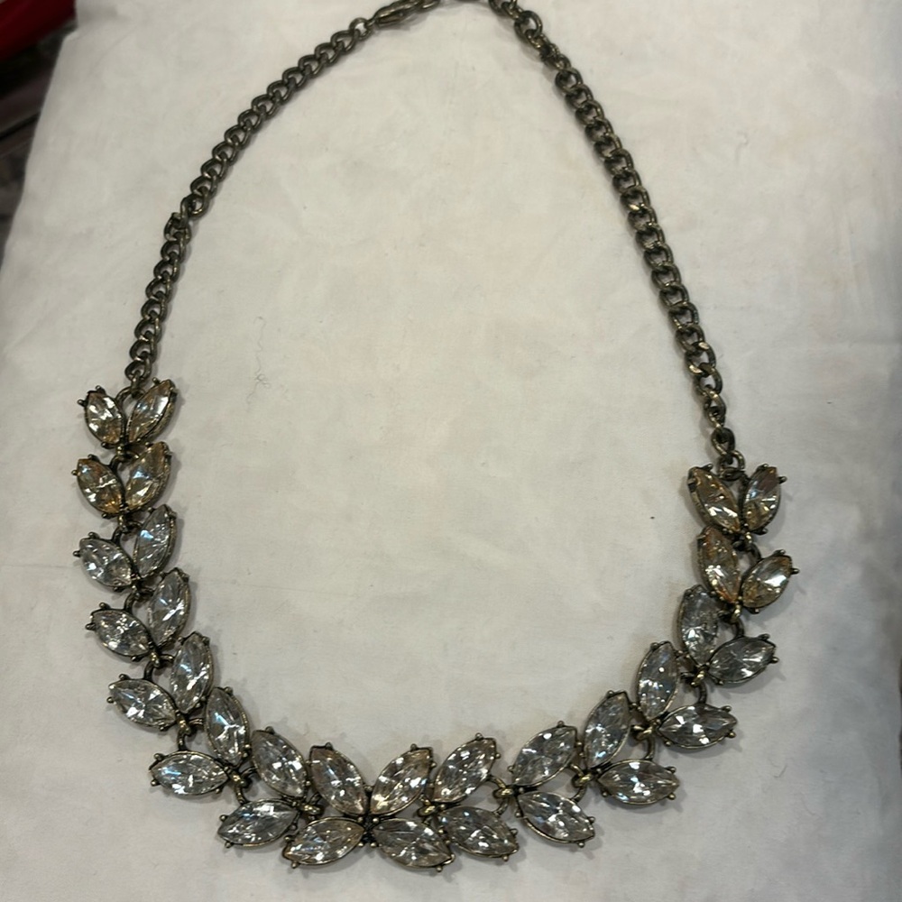Clear and Gold‎ Rhinestone Necklace